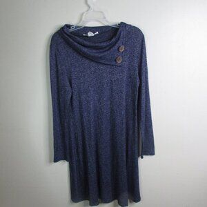 Love Kuza Dress M Long Sleeve Wood Buttons